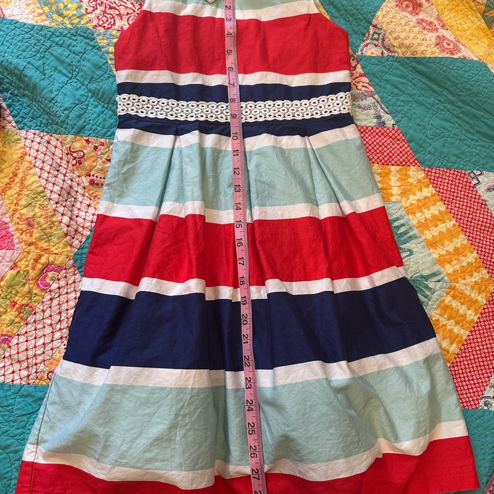 Janie and Jack Red, Blue, and White Striped Dress - Picture 7 of 8